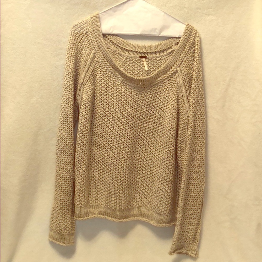 Free People waffle knit Sweater